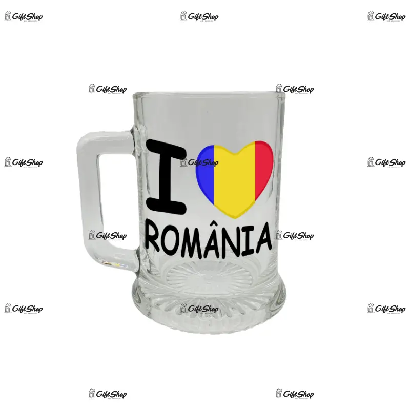 I love romania, halba cu mesaj 1